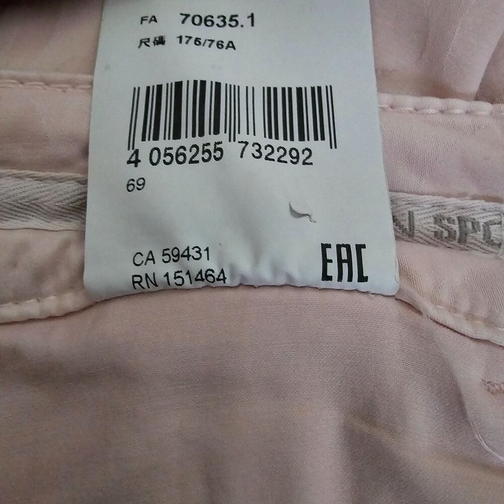 Marc Cain Light Pink Embossed Floral Pattern Slim Fit Pants Women's Size N5/US10 - Picture 12 of 16